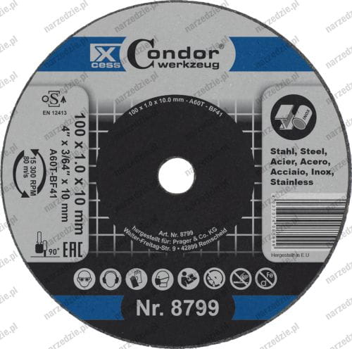 C.8799 Tarcza do cięcia 100x1.0 mm