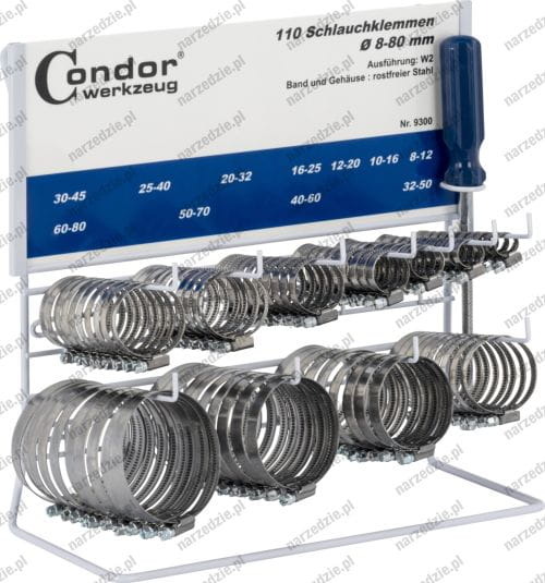 C.9300 Opaski zaciskowe 8-80 mm, 110 szt.