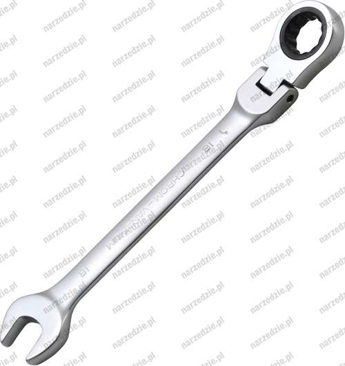 B.6718 Klucz oczk. płaski 18 mm z grzechotką i przegubem