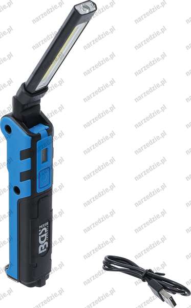 B.85334 Latarka COB, LED, 360 lm, aku, z przegubem