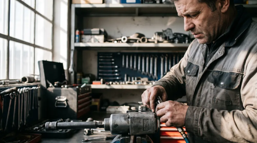 Klucz udarowy pneumatyczny — jak wybrać: moment, napęd 1/2" vs 1", zużycie powietrza [Poradnik 2026]