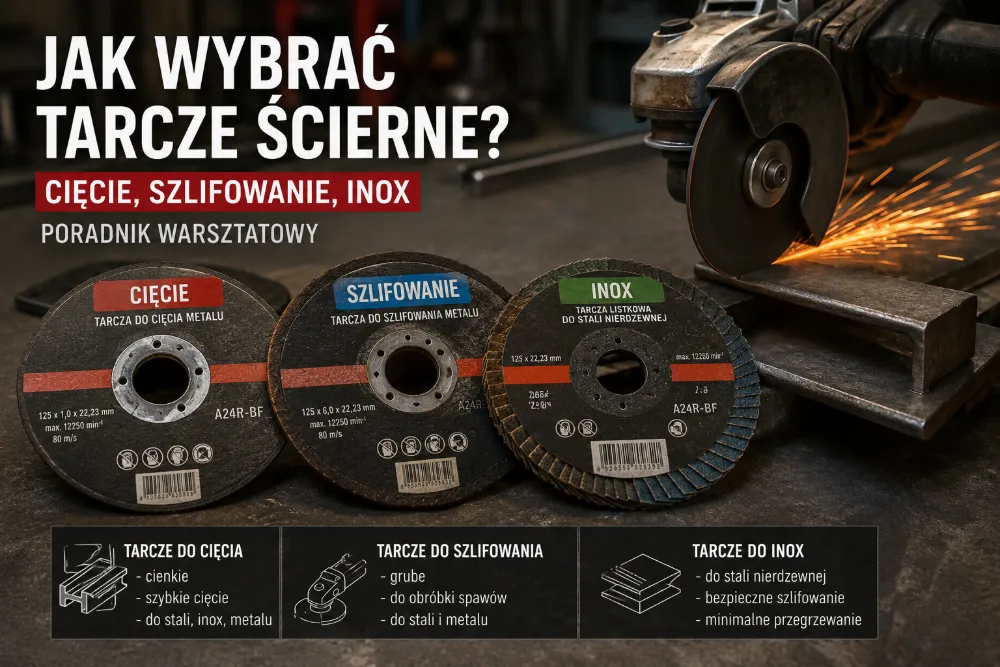 Jak wybrać tarcze ścierne? Cięcie, szlifowanie, INOX [poradnik warsztatowy]