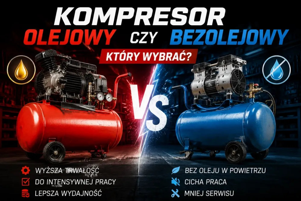 Kompresor olejowy czy bezolejowy — który wybrać?