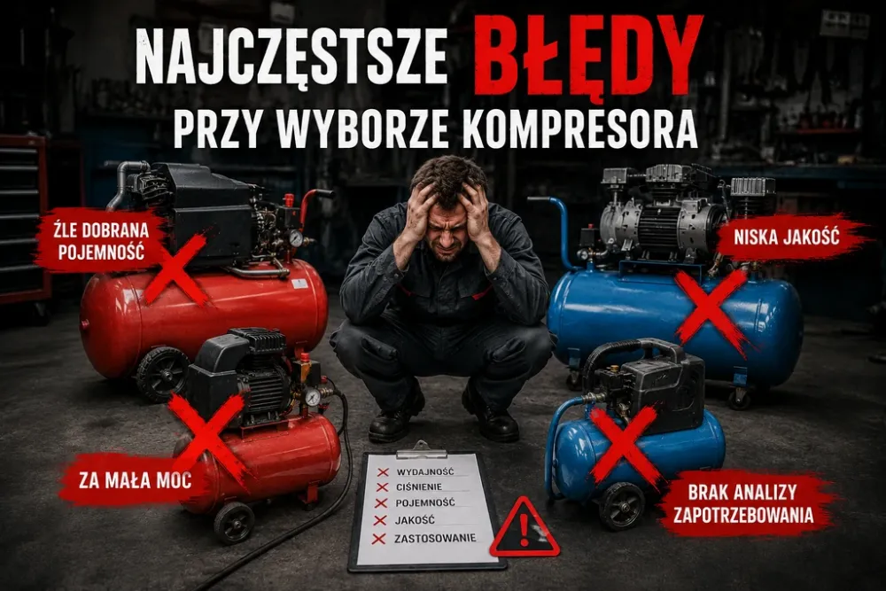 Najczęstsze błędy przy wyborze kompresora