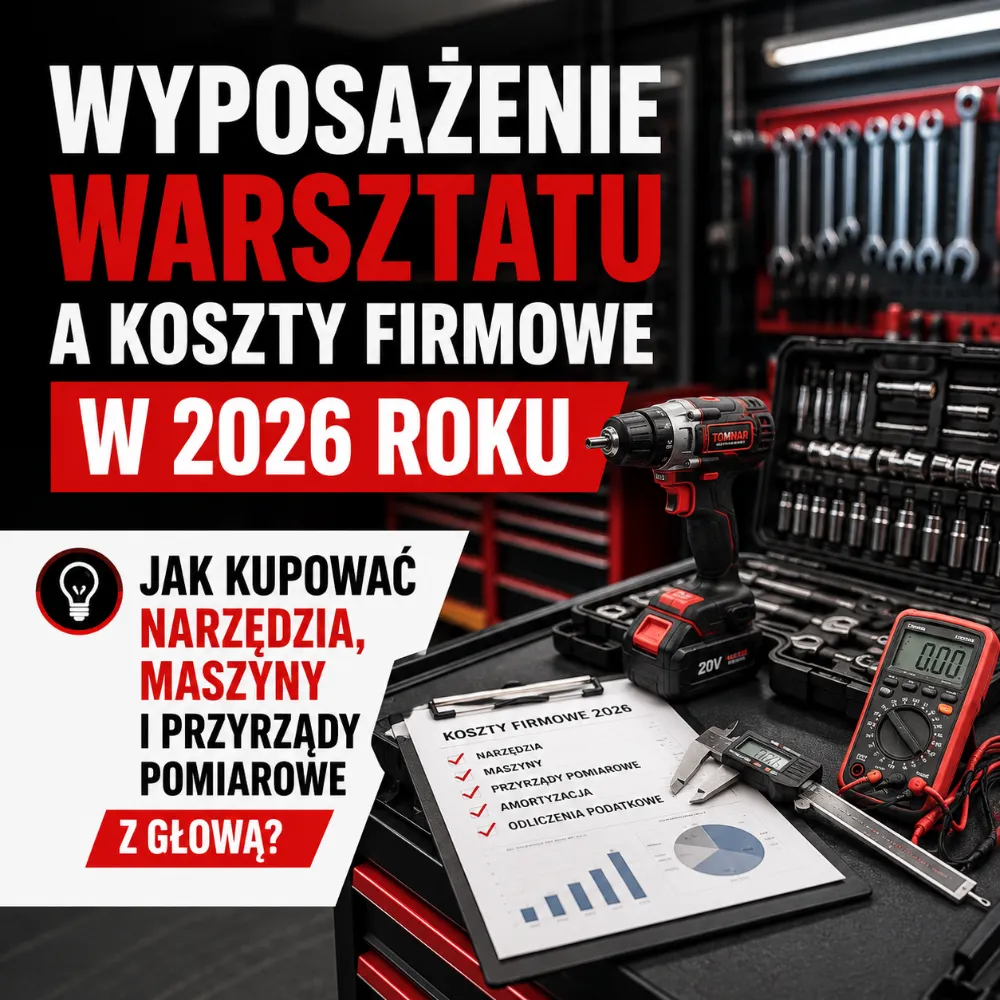 Wyposażenie warsztatu a koszty firmowe w 2026 roku. Jak kupować narzędzia, maszyny i przyrządy pomiarowe z głową?