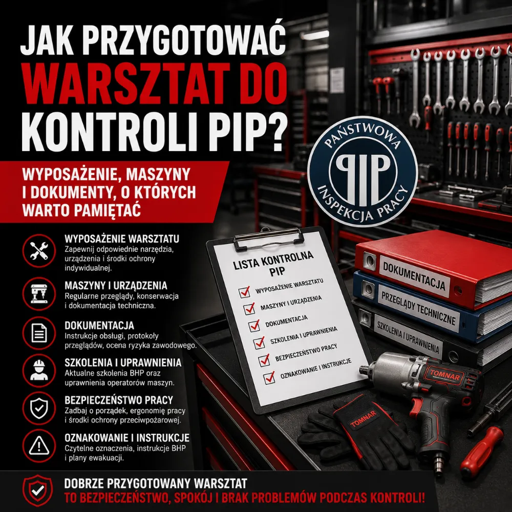Jak przygotować warsztat do kontroli PIP? Wyposażenie, maszyny i dokumenty, o których warto pamiętać